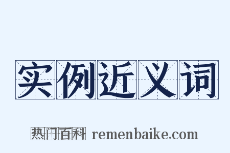实例近义词是什么意思的图片